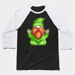 Meditating Gnome Doing Yoga For St Patricks Day Baseball T-Shirt